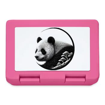 Panda avec forêt – L’élégance amoureuse de la nature - Boîte à goûter - rose - Devant