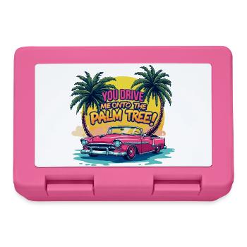 Denglisch Du bringst mich auf die Palme Funny - Brotdose - Pink - Vorne