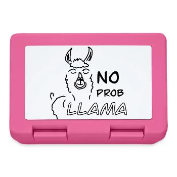 No Prob LLAMA - Lunchbox - pink - Front