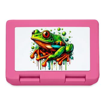 Grenouille - Boîte à goûter - rose - Devant