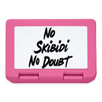 No Skibidi No - Conception de citation de mème viral - Boîte à goûter - rose - Devant