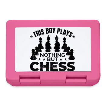 Ce garçon ne joue qu’aux échecs - Boîte à goûter - rose - Devant