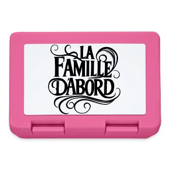 La Famille D'abord - Papa Maman Enfants - Boîte à goûter - rose - Devant