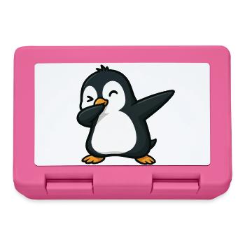 Süßer Pinguin Dabbing Cool Cartoon Zwinker - Brotdose - Pink - Vorne