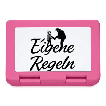 Vater und Kind Silhouette - Brotdose - Pink - Vorne