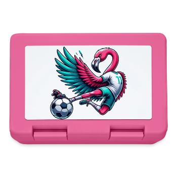 Flamingo Footballer 11 Coup de pied acrobatique - Boîte à goûter - rose - Devant