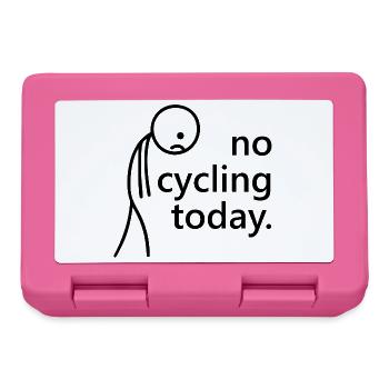 No Cycling Today – Bicycle Saying Bike Fan - Lunchbox - pink - Front