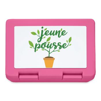jeune pousse - Boîte à goûter - rose - Devant
