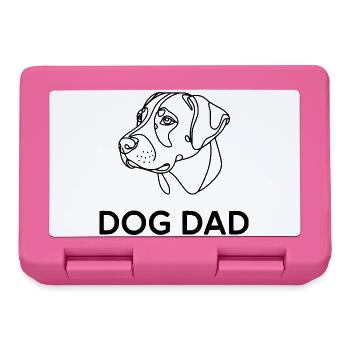 Dog Dad – Minimalist Dog Line Art - Lunchbox - pink - Front