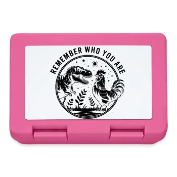 Erinnere dich daran, wer du bist - Lustiges Dinosaurier T-Shirt - Brotdose - Pink - Vorne