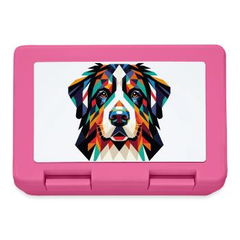 Chien - Boîte à goûter - rose - Devant