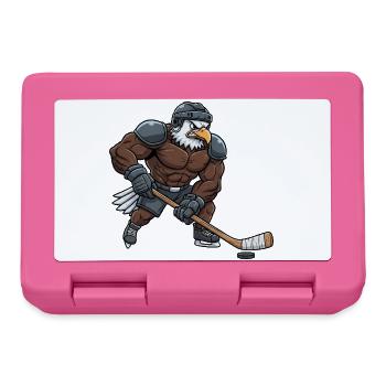 Starker Adler Eishockeyspieler mit Herrchen Cool - Lunchbox - pink - Front