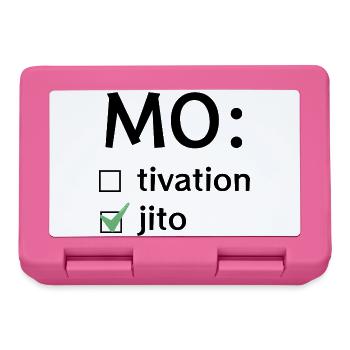 Motivation oder Mojito - Brotdose - Pink - Vorne