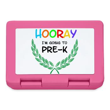 Hooray I'm going to Pre-K - Lunchbox - pink - Front