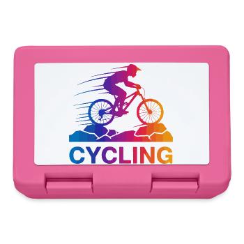 Saut de VTT arc-en-ciel - Boîte à goûter - rose - Devant