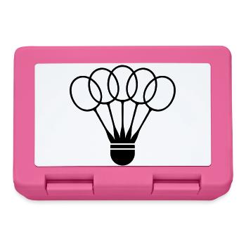 Badminton Shuttlecock with Racket Fan - Lunchbox - pink - Front