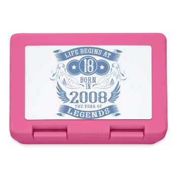 18 Birthday Life Vintage 2008 Angel Legends - Lunchbox - pink - Front