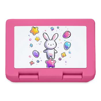 Pastell Bunny Sternenflug - Brotdose - Pink - Vorne