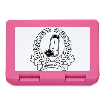 Asthma Is Sexy – Nerd Flirt Saying & Gift - Lunchbox - pink - Front