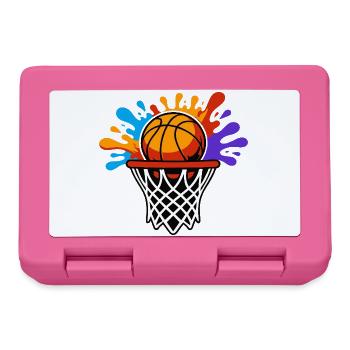 Panier de basket-ball Rainbow Splash - Boîte à goûter - rose - Devant