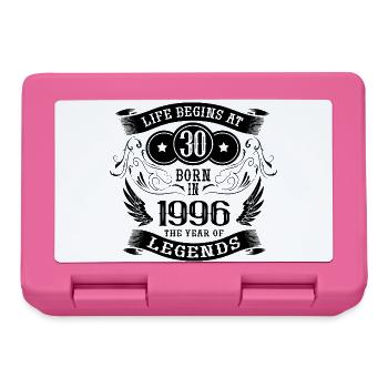 30th Birthday Life Angel Vintage 1996 Legends - Lunchbox - pink - Front