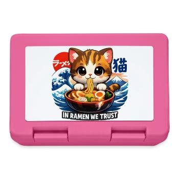 Katze in Ramen we trust - Brotdose - Pink - Vorne