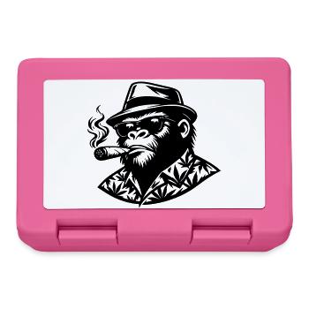 Monkey Smoke - Lunchbox - pink - Front