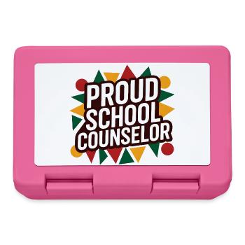 Proud School Counselor Appreciation Design - Boîte à goûter - rose - Devant
