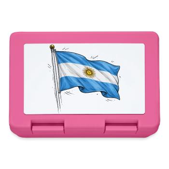 Drapeau de l’Argentine - Boîte à goûter - rose - Devant