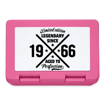 Limited Edition 1966 | Geburtstag Geschenk - Brotdose - Pink - Vorne