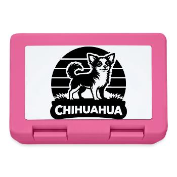Chihuahua Silhouette - Boîte à goûter - rose - Devant