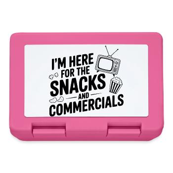 I'm Here for the Snacks and Commercials - Lunchbox - pink - Front