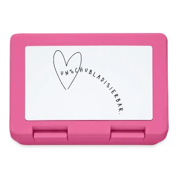 Late but great – Minimalist saying with humor - Lunchbox - pink - Front