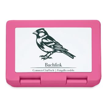 Silhouette de pinson | Ornithologie | Dessin - Boîte à goûter - rose - Devant