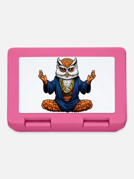 Eulen Yoga - Brotdose - Pink