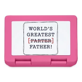 Bester Furzer Aller Zeiten – Ups, Ich Meinte Vater - Brotdose - Pink - Vorne
