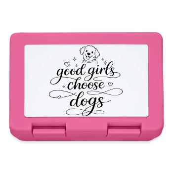 Les bonnes filles choisissent les chiens - Boîte à goûter - rose - Devant