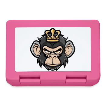 Monkey Head Crown - Lunchbox - pink - Front