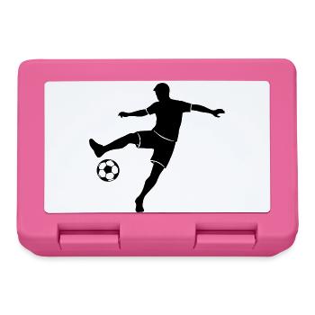 Soccer Player Makes Trick Soccer Monochrome Motif - Lunchbox - pink - Front