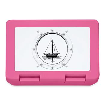 Voilier Hublot Noir & Blanc - Boîte à goûter - rose - Devant