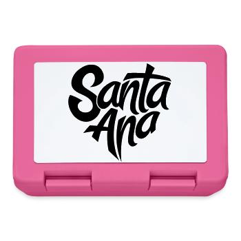 Santa Ana, California Heart Typo - Lunchbox - pink - Front