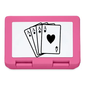 Cartes de poker - Boîte à goûter - rose - Devant