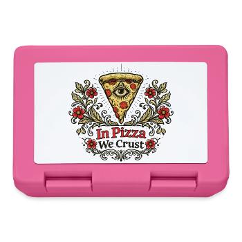 In der Pizza krusten wir Floral Crest - Brotdose - Pink - Vorne