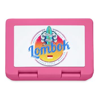 Lombok Sunset Retro Surfboard Indonesia - Lunchbox - pink - Front
