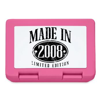 Made in 2008 Vintage Vintage Birthday Gift - Lunchbox - pink - Front