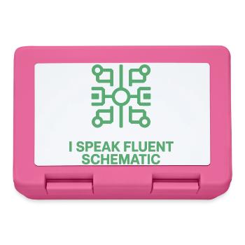 Je parle couramment la technologie des schémas circuités - Boîte à goûter - rose - Devant