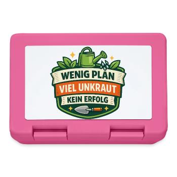 Wenig Plan Viel Unkraut Kein Erfolg - Brotdose - Pink - Vorne