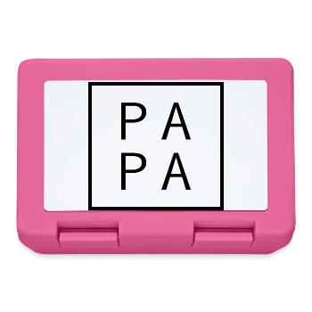 Papa seit 2026 Modernes Vater Design - Brotdose - Pink - Vorne