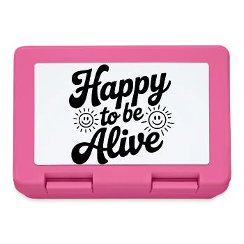Happy To Be Alive - Lunchbox - pink - Front