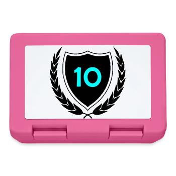 Neon Ten Numeral Print - Lunchbox - pink - Front